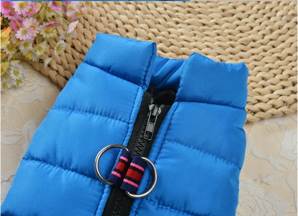 KURTKA UBRANKO DLA PSA KAMIZELKA CIEPŁA ZIMOWA NIEBIESKA S