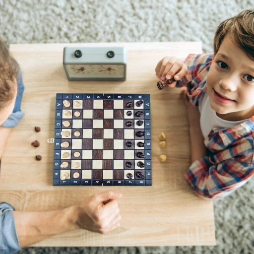 SZACHY DREWNIANE KLASYCZNE DRUKOWANE 31x31