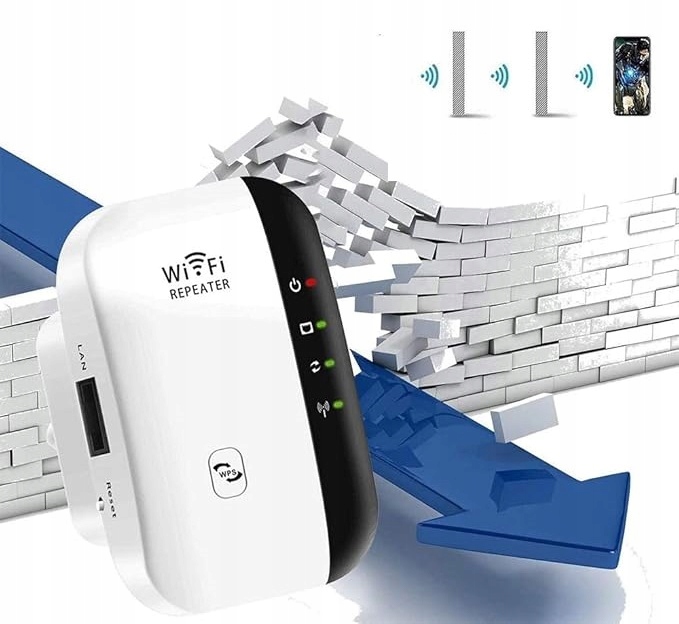 WZMACNIACZ ZASIĘGU WI-FI 300MBPS ZE ZINTEGROWANYMI ANTENAMI