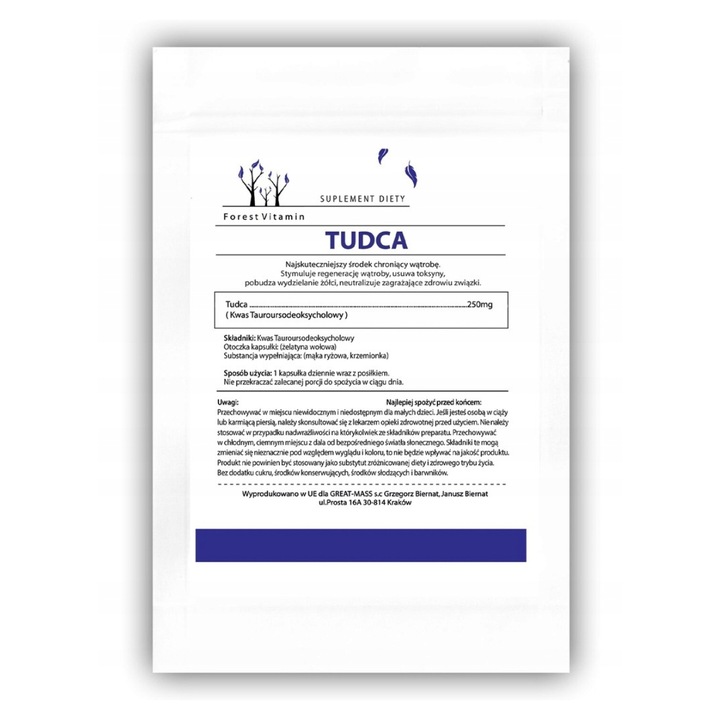 Forest Vitamin Tudca 250mg - 60 kapsułek
