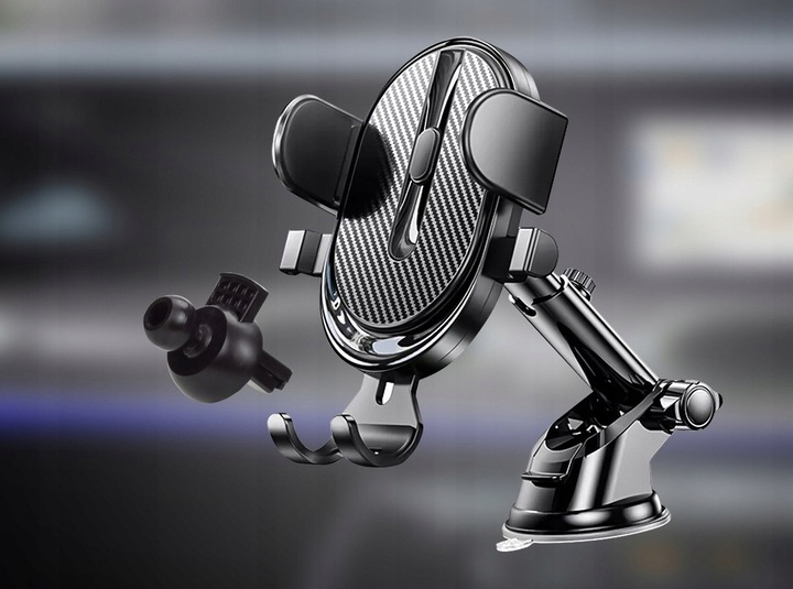 UNIWERSLANY UCHWYT SZYBA DESKA KRATKA MOCNA ŁADOWARKA 4xUSB 40W 2XPD 2XQC