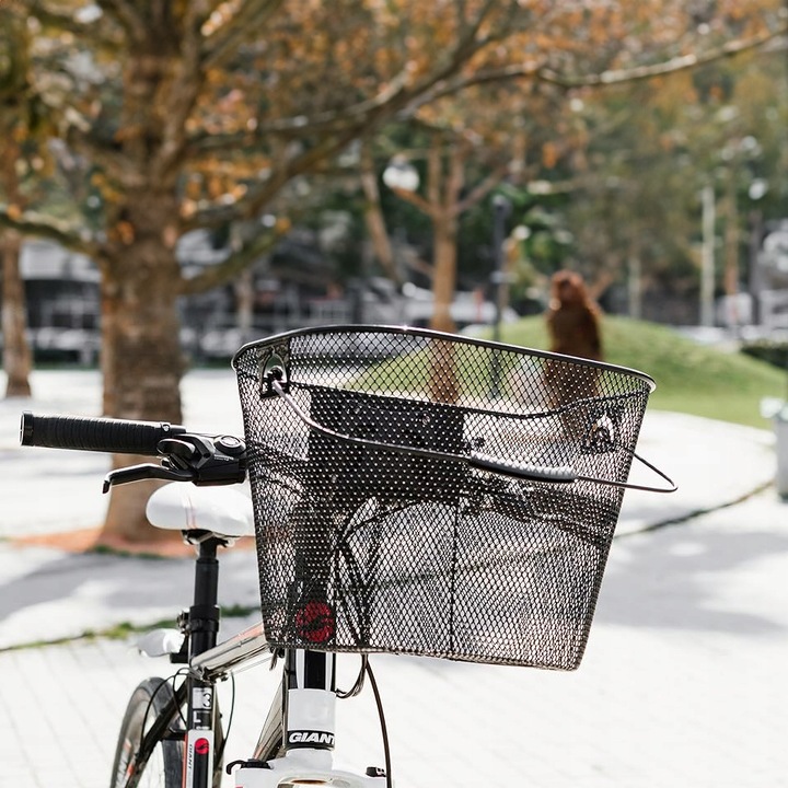 DUŻY KOSZ NA ROWER METALOWY KOSZYK ROWEROWY NA KIEROWNICĘ SYSTEM CLICK XXXL