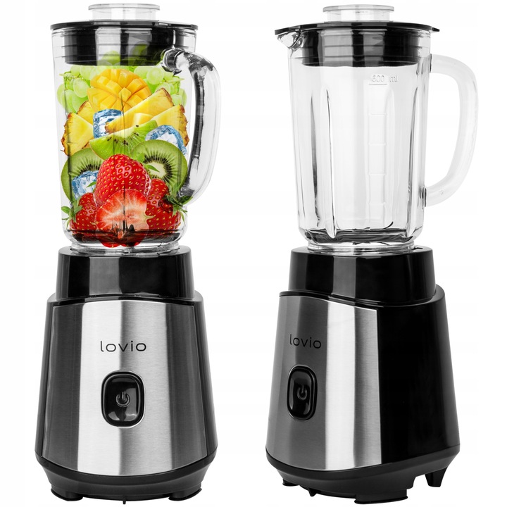 Blender kielichowy do SMOOTHIE KOKTAJLI szklany MŁYNEK do kawy KRUSZY