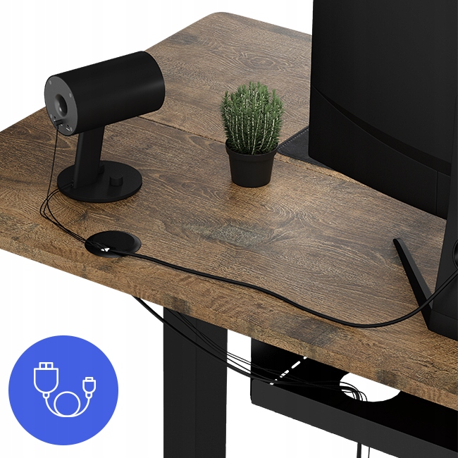 Biurko Elektryczne Regulowane 120x60cm Regulacja Wysokości 72-118cm