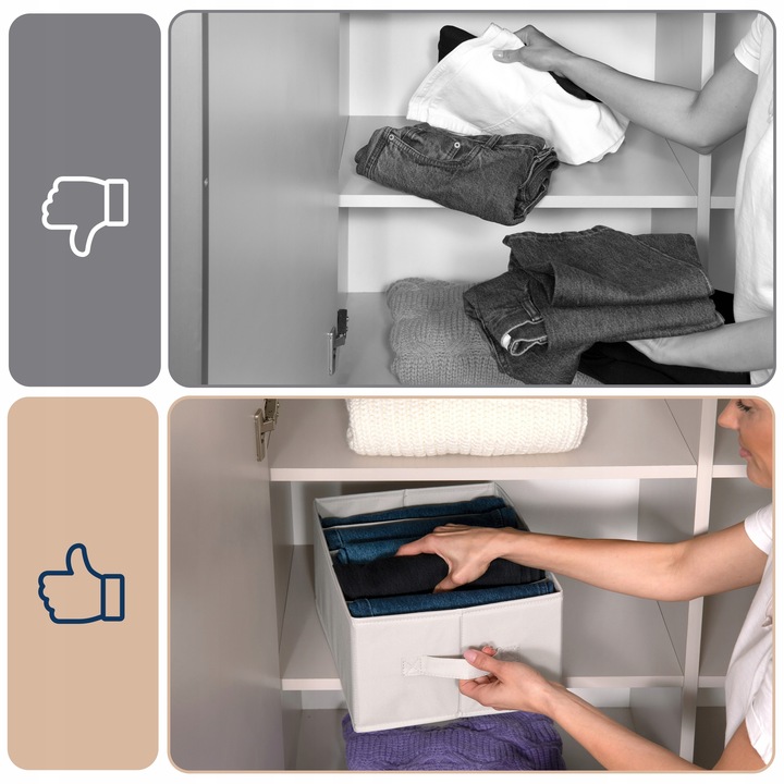 2x organizer pudełko na ubrania spodnie do szuflady garderoby szaf