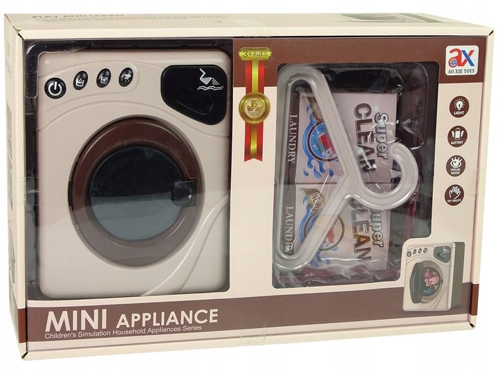 ZESTAW PRALKA AUTOMATYCZNA DLA DZIECI I FUNKCYJNA+koszyk na pranie