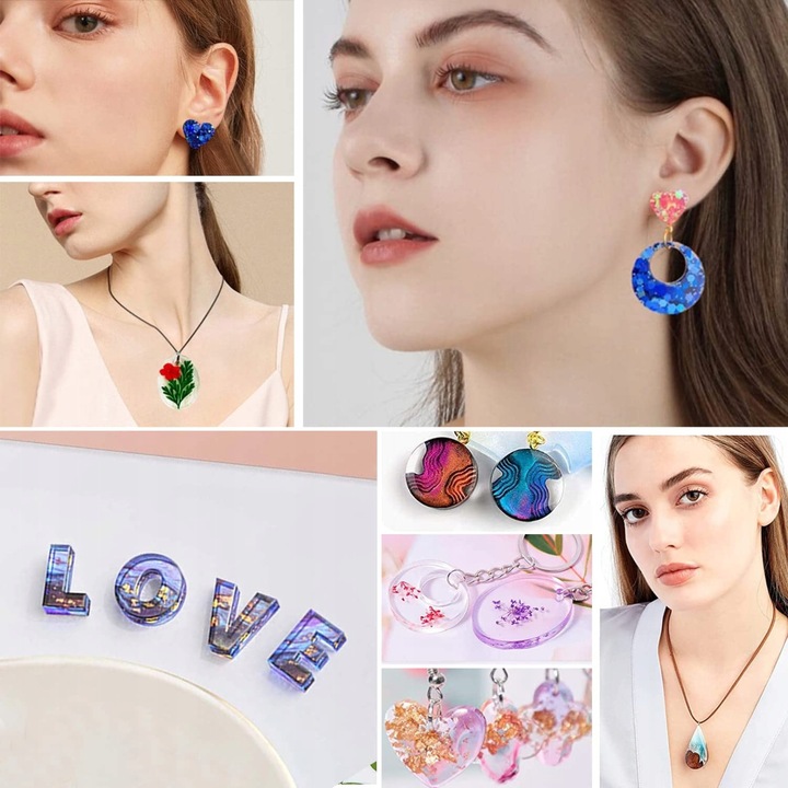 ŻYWICA EPOKSYDOWA ZESTAW STARTOWY DO ROBIENIA BIŻUTERII DLA DZIECI DIY