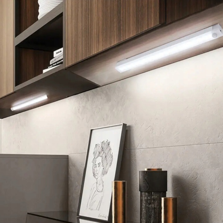 LISTWA LED PODSZAFKOWA KUCHENNA Z CZUJNIKIEM RUCHU ZMIERZCHU LAMPKA 30cm