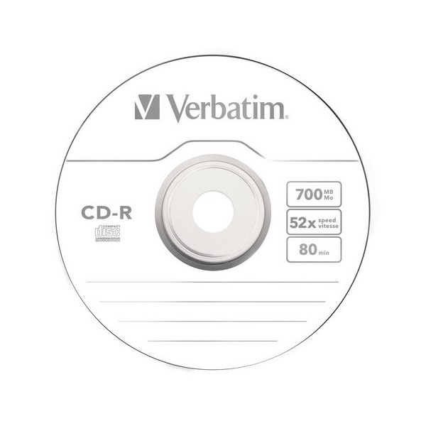 VERBATIM CD-R 700MB 80min slim case 10 w pudełku!