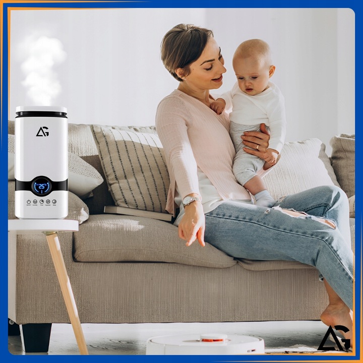 NAWILŻACZ POWIETRZA JONIZATOR AROMATERAPIA DYFUZOR TIMER PILOT I 12x OLEJKI