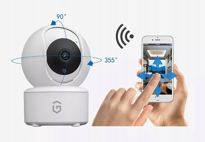 KAMERA WEWNĘTRZNA IP WiFi OBROTOWA 4 MPX 4 MP 2K ZOOM DO DZIECKA PSA KOTA