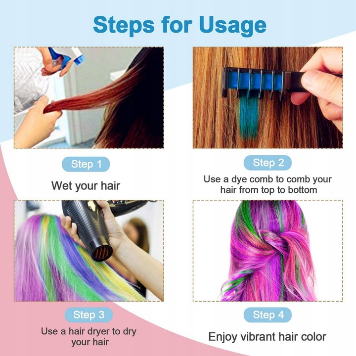 KREDA DO FARBOWANIA WŁOSÓW MALOWANIA Pasemka