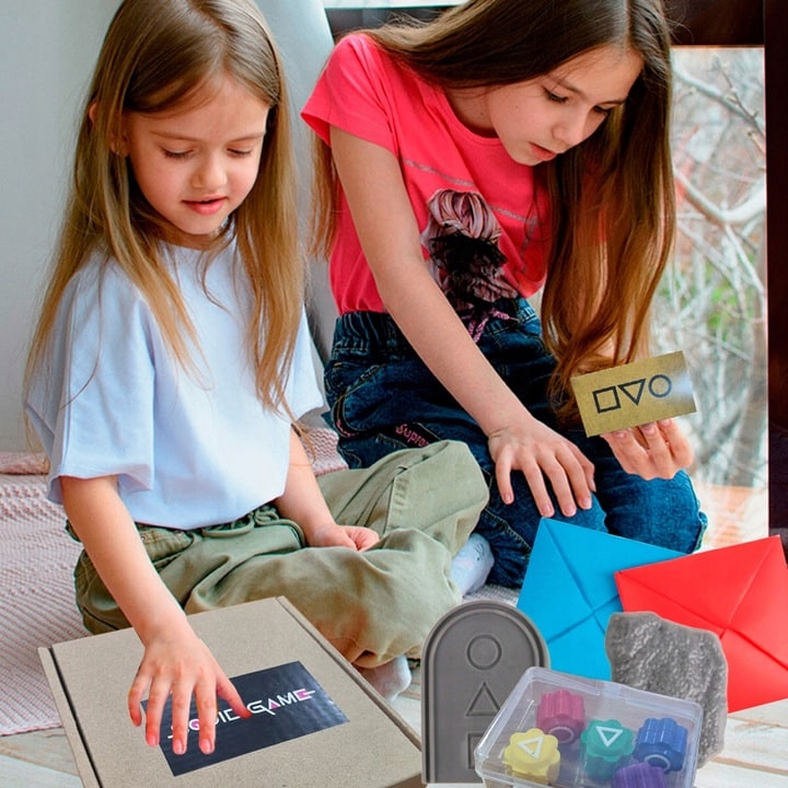 ZESTAW 5 GIER ZE SQUID GAME BILET PEŁEN ZESTAW GRA Z SERII GAME OF SQUID