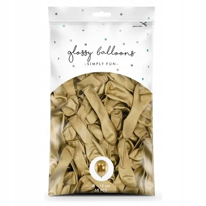 BALONY glossy CHROM złote METALIK impreza do girland KOMUNIA ślub