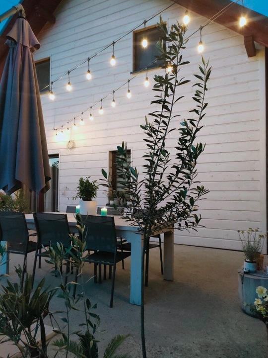 Girlanda Świetlna Ogrodowa Łańcuch Świetlny 20 m + 20 LED E27 Wodoodporna