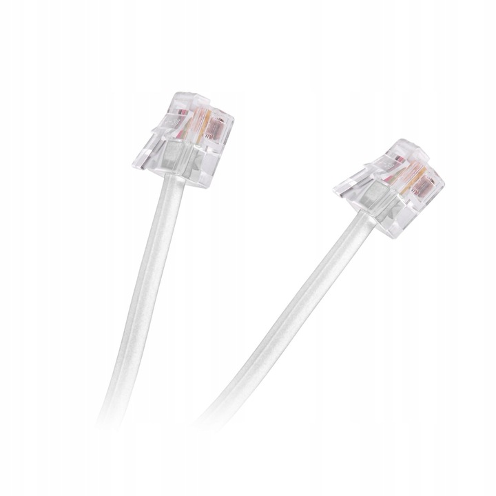 TEL0033F-15 Przewód tel.wt.-wt.biały 15m