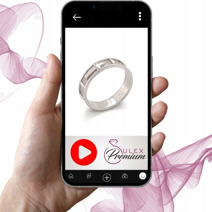 Obrączka RÓŻANIEC Na Palec Srebro pr. 925 Pierścionek Rodowany | r. 27