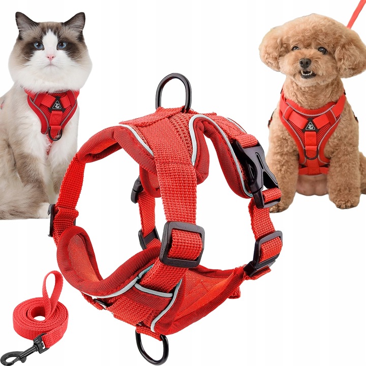 SZELKI BEZUCISKOWE TYPU GUARD + SMYCZ dla KOTA PSA