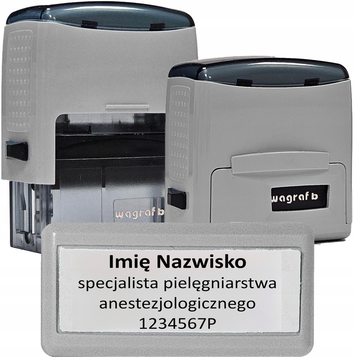 Pieczątka FIRMOWA - Wagraf B2s do 4 wersów - 12 kolorów obudowy do wyboru