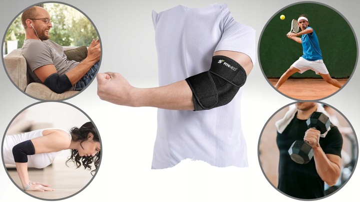 Opaska ściągacz łokieć tenisisty neoprenowa UCISKOWA na LOKIEC STABILIZATOR
