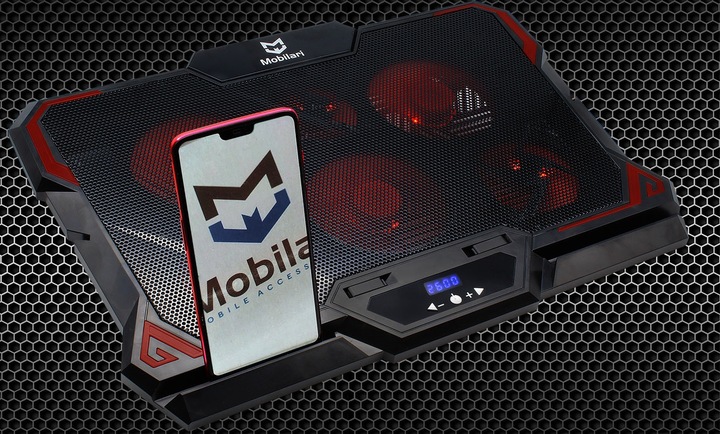 PODSTAWKA PODKŁADKA CHŁODZĄCA POD LAPTOP-A NOTEBOOK-A 12-17 WYŚWIETLACZ LED