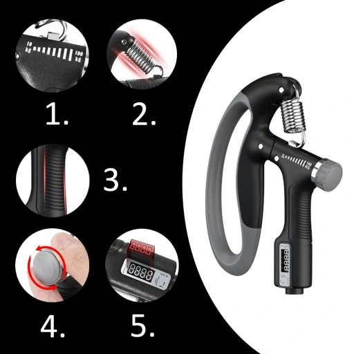 Ściskacz gripper z licznikiem ELEKTRONICZNYM regulowany 10-100kg