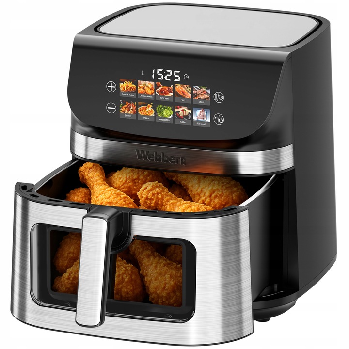 FRYTKOWNICA BEZTŁUSZCZOWA AIR FRYER 8,8L NIEPRZYWIERAJĄCA WEBBER 10 P