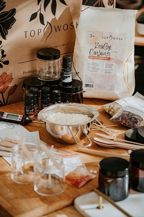 Zestaw do robienia wyrobu świec sojowych DUŻY idealny na PREZENT