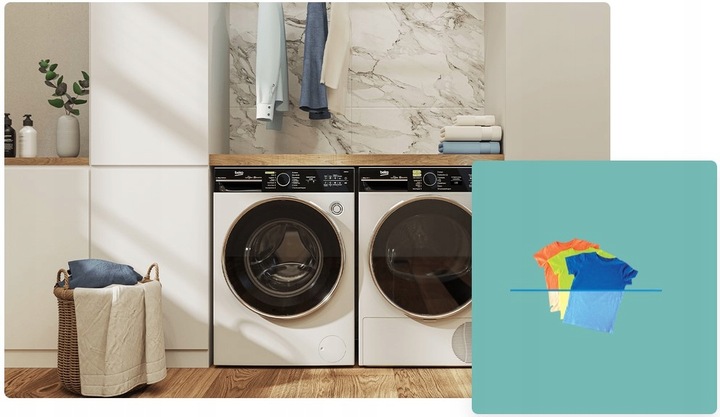 Suszarka Beko B3T67249WPB OptiSense 7 kg 15 programów Slim