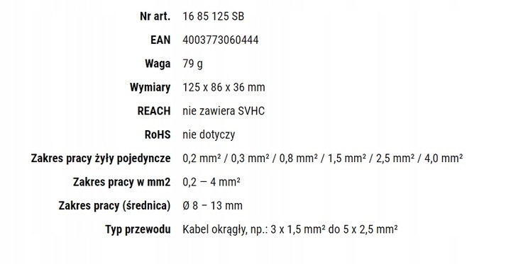 KNIPEX NARZĘDZIE DO ŚCIĄGANIA IZOLACJI 16 85 125SB