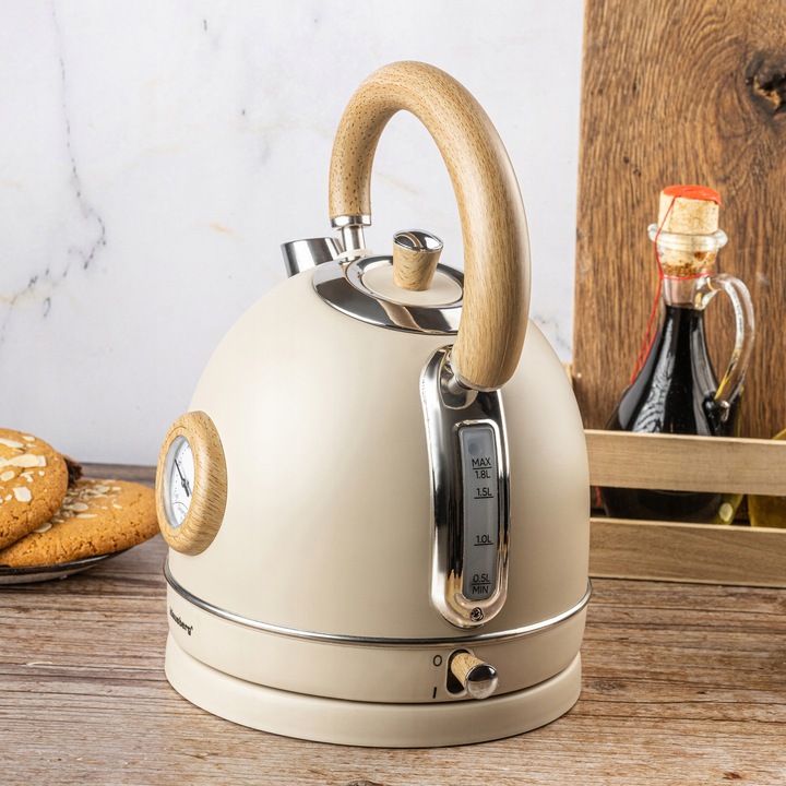 Czajnik elektryczny 1,8L Klausberg KB-7906 RETRO z Termometrem Beżowy