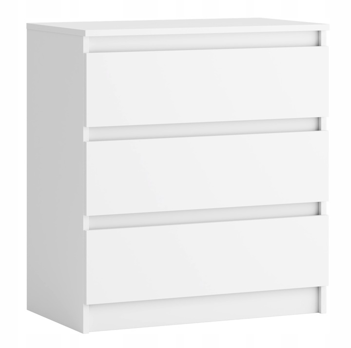 KOMODA SZAFKA BIAŁA 3 SZUFLADY NOWOCZESNA DO SALONU SYPIALNI