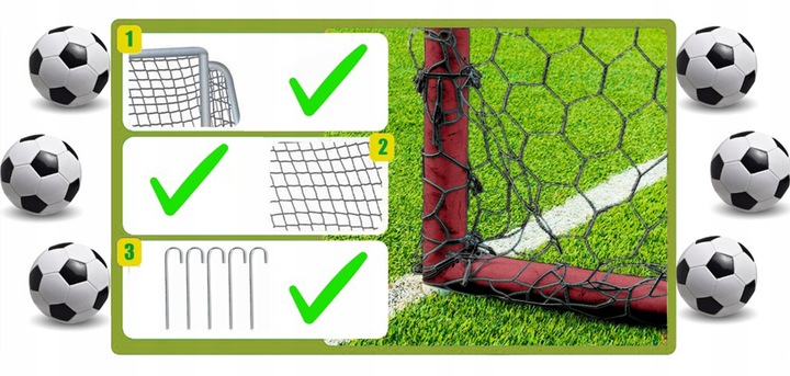 BRAMKA PIŁKARSKA DO PIŁKI NOŻNEJ DLA DZIECI STABILNA ŚLEDZIE