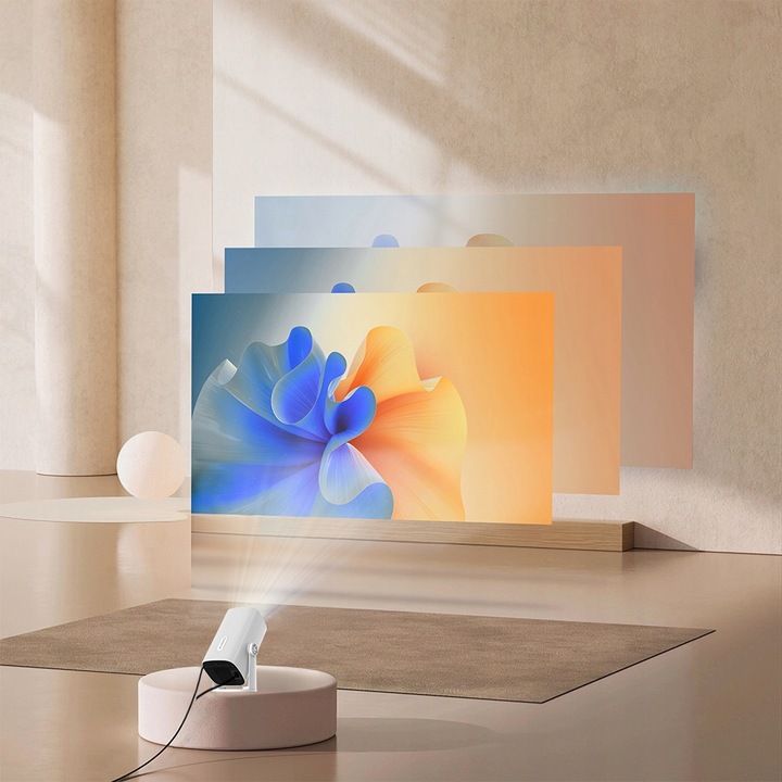 PROJEKTOR RZUTNIK PRZENOŚNY SMART MINI Android 12 TV WiFi BT +HDMI +ETUI