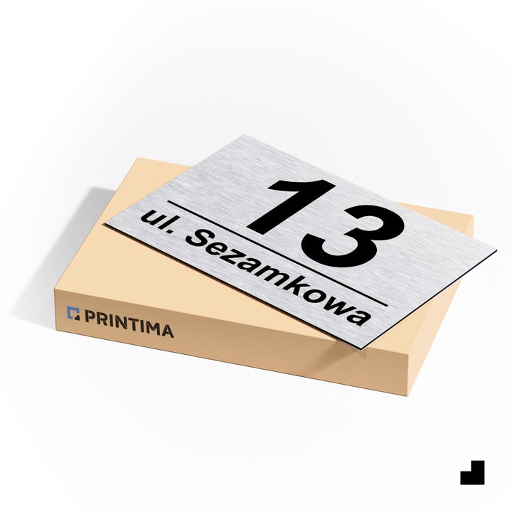 Nierdzewny Numer Na Dom Tabliczka Adresowa z Numerem Domu 32x21 cm
