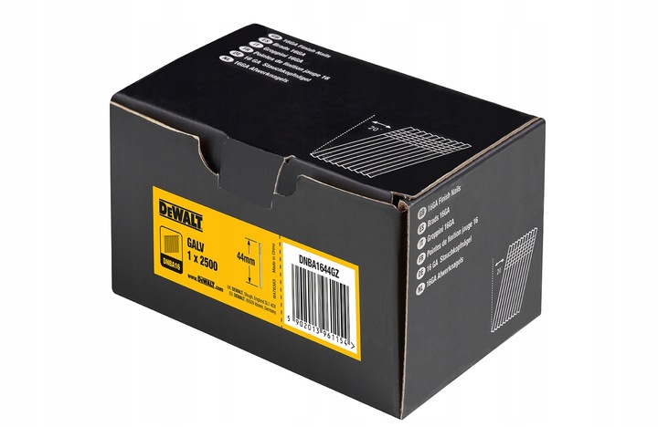 DEWALT Gwoździe 44mm x 1,6mm do Gwoździarki 2500szt DCN660