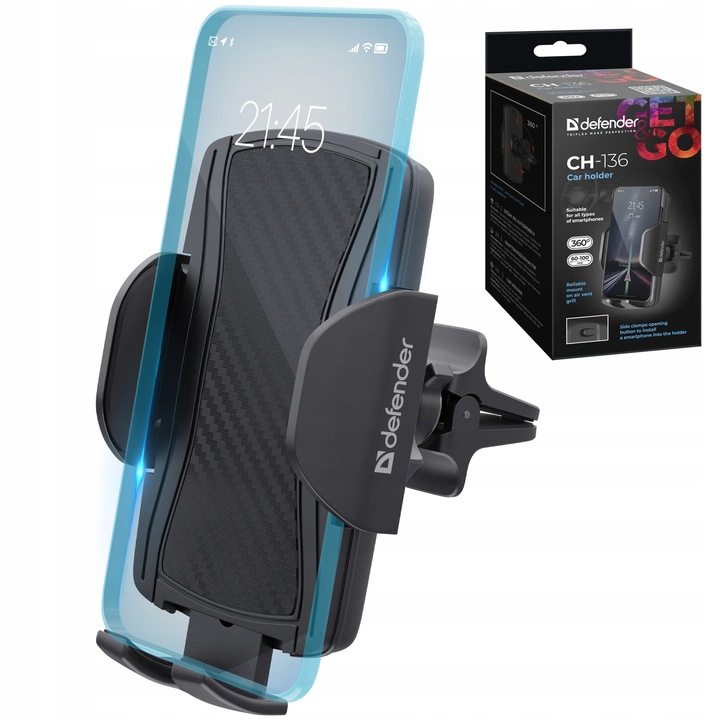 UCHWYT DO SAMOCHODU NA TELEFON KRATKĘ NAWIEWU SAMOCHODOWY DO KRATKI 4-7,2"