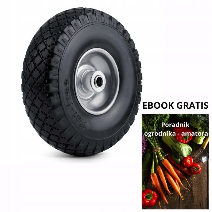 KOŁO DO TACZKI WÓZKA KÓŁKO PEŁNE BEZDĘTKOWE 3.00-4