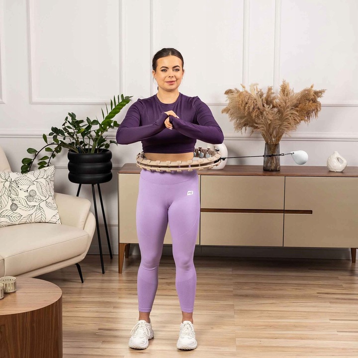 Hula hop z obciążeniem odchudzające wypustkami regulowane 24 elementy smart