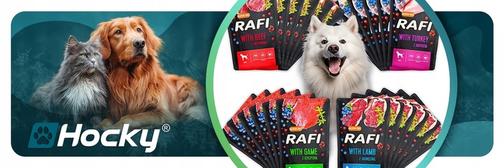 MOKRA KARMA DOLINA NOTECI RAFI ADULT BEZ ZBÓŻ SASZETKA MIX SMAKÓW 24 x