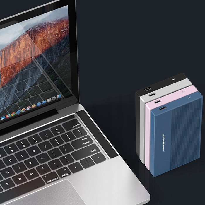 Obudowa dysku QOLTEC 52276 Niebieski