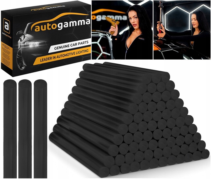 Klej do pistoletu na gorąco mocny czarny 50 sztuk PDR usuwanie