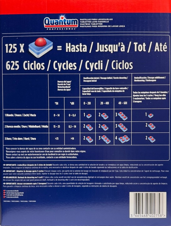 TABLETKI DO ZMYWARKI FINISH QUANTUM PROFESSIONAL 125 SZT