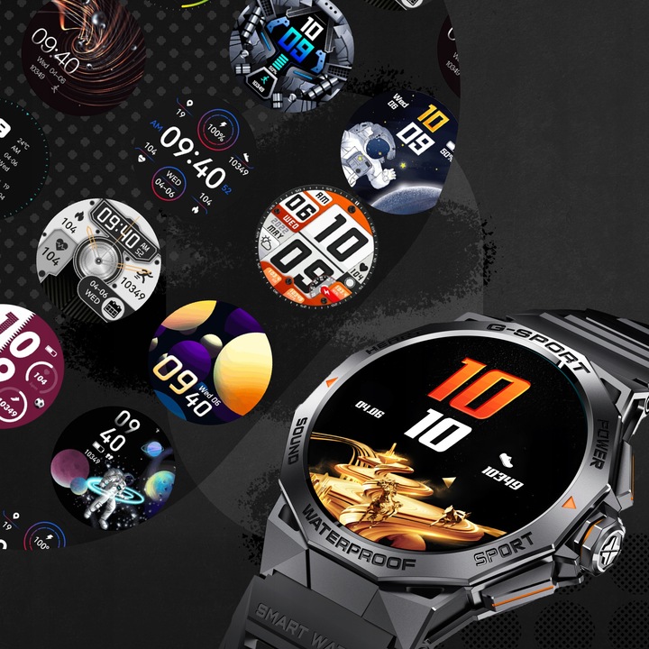 SMARTWATCH ZEGAREK MĘSKI MENU PL SPORT PULS ROZMOWY SMART WATCH