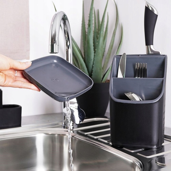 Pojemnik OCIEKACZ stojak organizer kuchenny na sztućce noże przybory