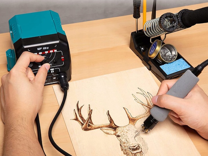 WYPALARKA DO DREWNA SKÓRY PIROGRAF WEP 939-III dwie kolby do szybkiej