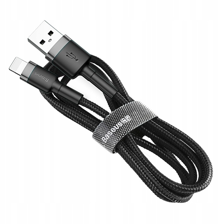 BASEUS KABEL USB LIGHTNING DO IPHONE 2.4A MOCNY W OPLOCIE 0,5M