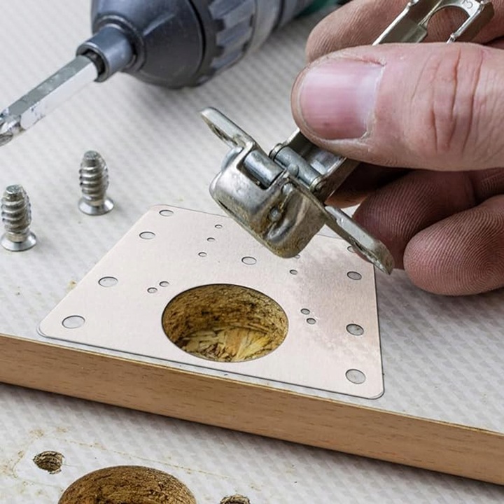 30x PŁYTKA DO NAPRAWY WYRWANYCH ZAWIASÓW MEBLOWYCH SZAFEK ZESTAW