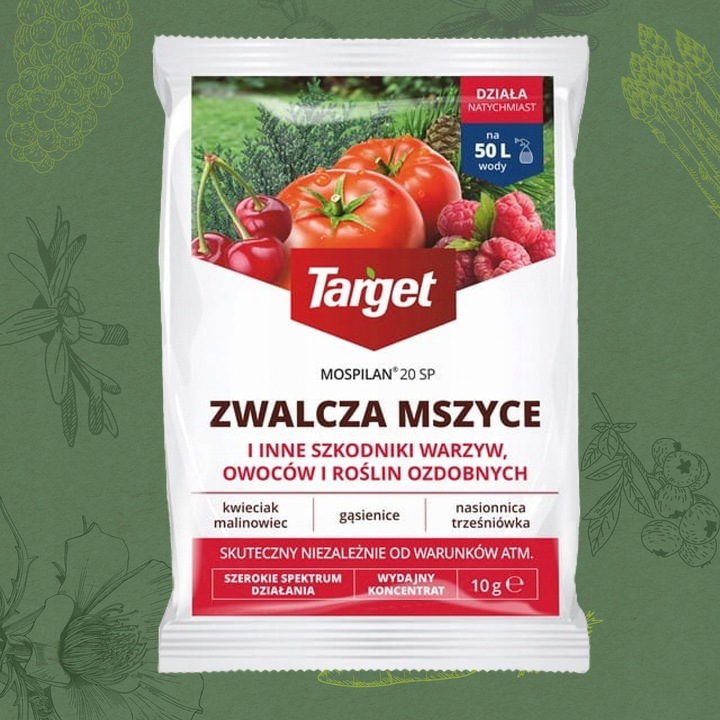 TARGET MOSPILAN 20SP ŚRODEK NA MSZYCE SZKODNIKI WARZYW OWOCÓW ROŚLIN