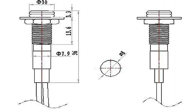 DIODA LED 12V KONTROLKA SYGNALIZACJA WYPALANIA DPF OPEL PEUGEOT FORD
